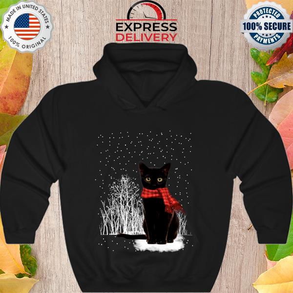 Black Cat Merry Christmas sweats Hoodie