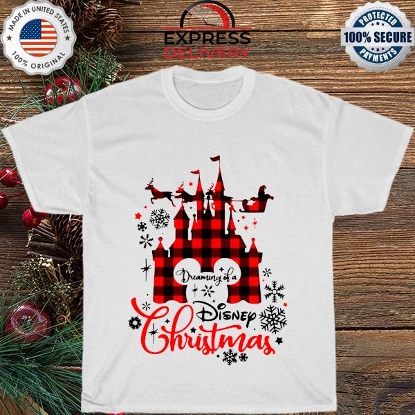 Buffalo plaid Castle Dreaming of a Disney Christmas sweater