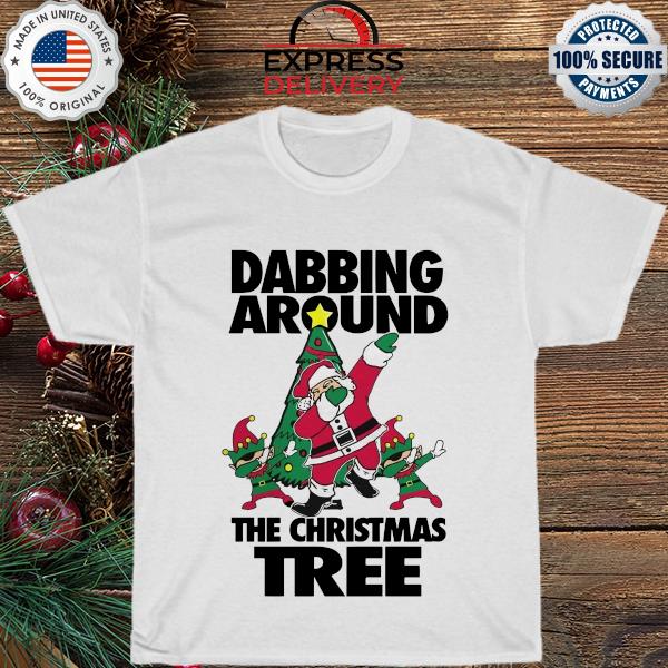 Dabbing Santa Claus around the Christmas tree sweater