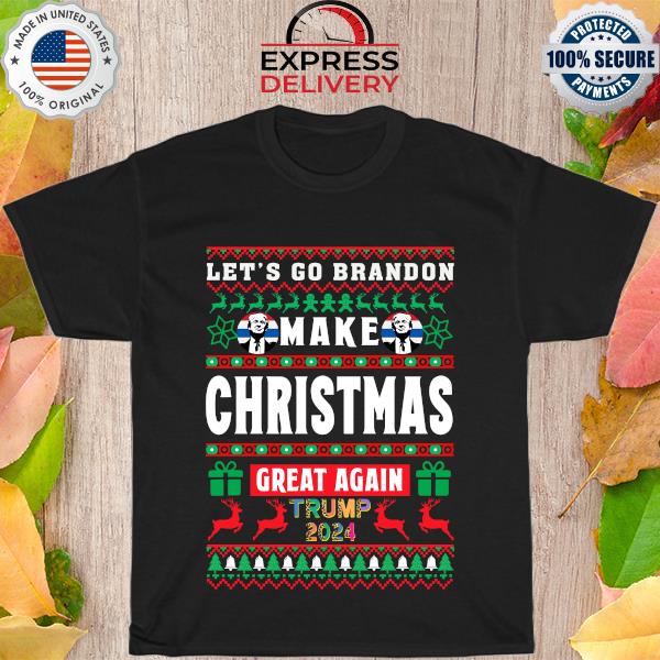 Let’s Go Brandon Christmas Great Again Trump 2024 Ugly Christmas Sweater