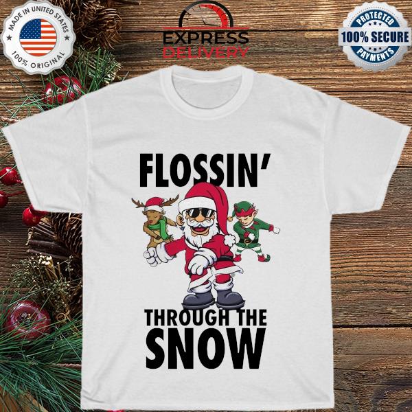 Santa Claus Flossin' through the snow Christmas sweater